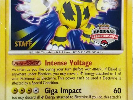 Electivire (003 130) (2008 Staff Regional Championships) [League & Championship Cards] Online Sale