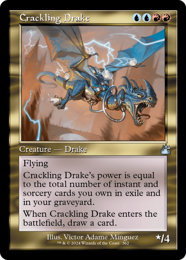 Crackling Drake (Retro Frame) [Ravnica Remastered] For Cheap