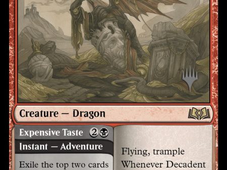 Decadent Dragon    Expensive Taste (Promo Pack) [Wilds of Eldraine Promos] For Cheap