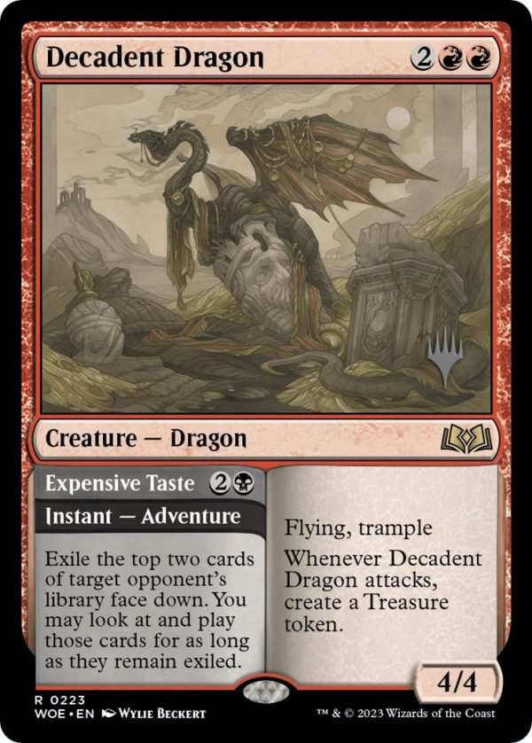 Decadent Dragon    Expensive Taste (Promo Pack) [Wilds of Eldraine Promos] For Cheap